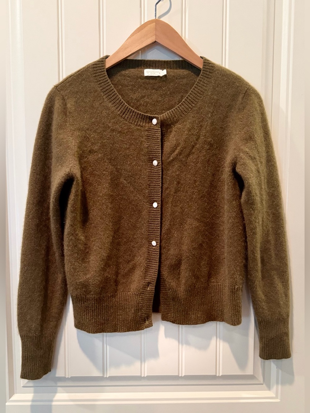 Spartina 100% Cashmere Sweater Size Large EUC Olive Green